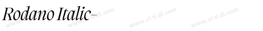 Rodano Italic字体转换 Rodano Italic字体转换